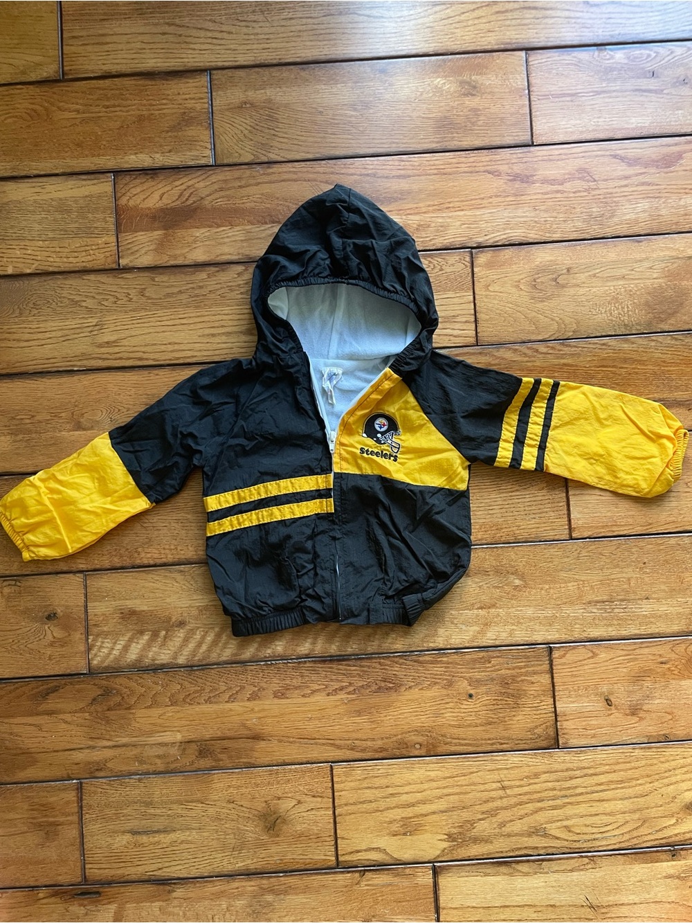 NFL Pittsburgh Steelers Black & Yellow Hooded Windbreaker Jacket